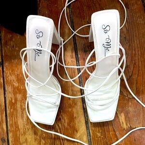 Women’s lace up heels. Size 8.5